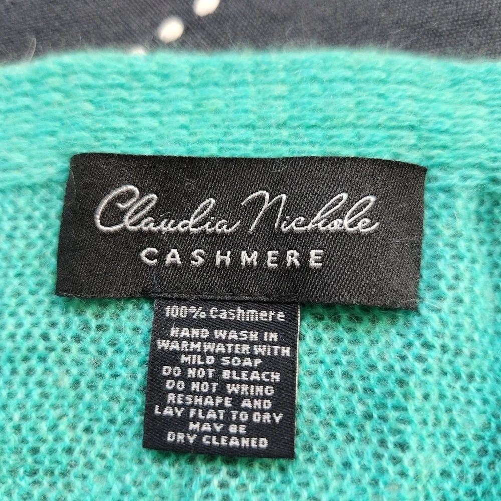Claudia Nichole Cashmere Infinity Circle Scarf Green Blue